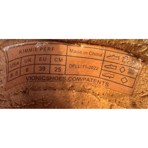 Vionic Kimmie Perferated Black Size 8.5 Sneaker Arch Comfort Suede - Picture 7 of 13